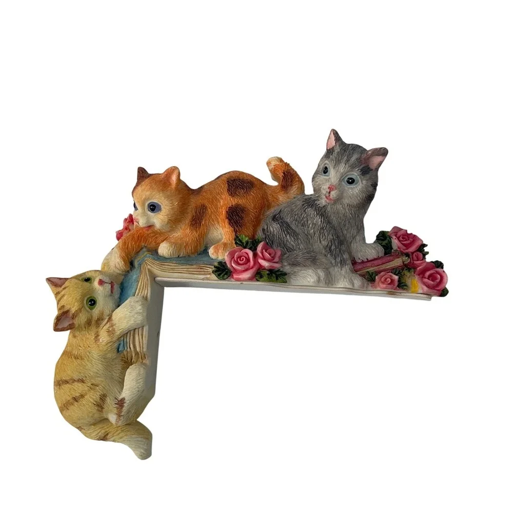 Retro Cottagecore Cat Wall Picture Corner Hang Home Decor Country Whimsical 3D